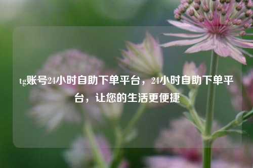 tg账号24小时自助下单平台，24小时自助下单平台，让您的生活更便捷