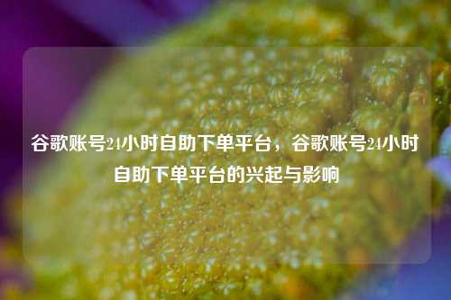 谷歌账号24小时自助下单平台，谷歌账号24小时自助下单平台的兴起与影响