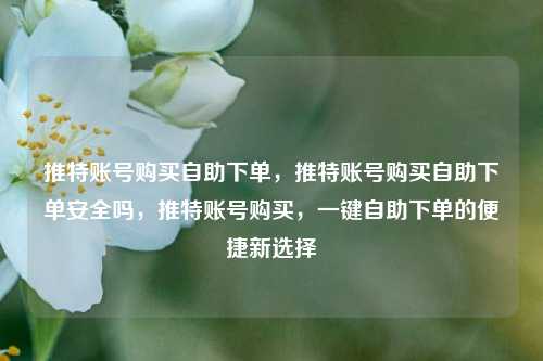 推特账号购买自助下单，推特账号购买自助下单安全吗	，推特账号购买，一键自助下单的便捷新选择  第1张