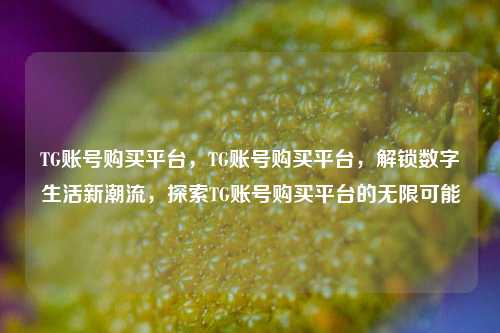 TG账号购买平台，TG账号购买平台，解锁数字生活新潮流，探索TG账号购买平台的无限可能