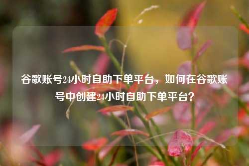 谷歌账号24小时自助下单平台，如何在谷歌账号中创建24小时自助下单平台？