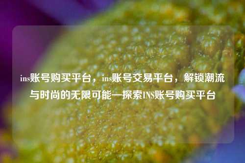 ins账号购买平台	，ins账号交易平台，解锁潮流与时尚的无限可能—探索INS账号购买平台  第1张