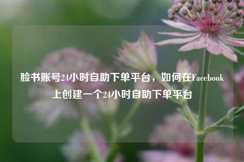 脸书账号24小时自助下单平台，如何在Facebook上创建一个24小时自助下单平台