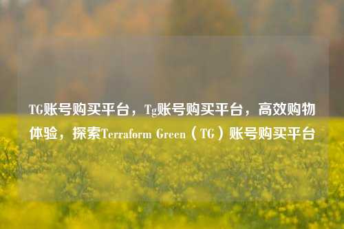 TG账号购买平台，Tg账号购买平台，高效购物体验，探索Terraform Green（TG）账号购买平台